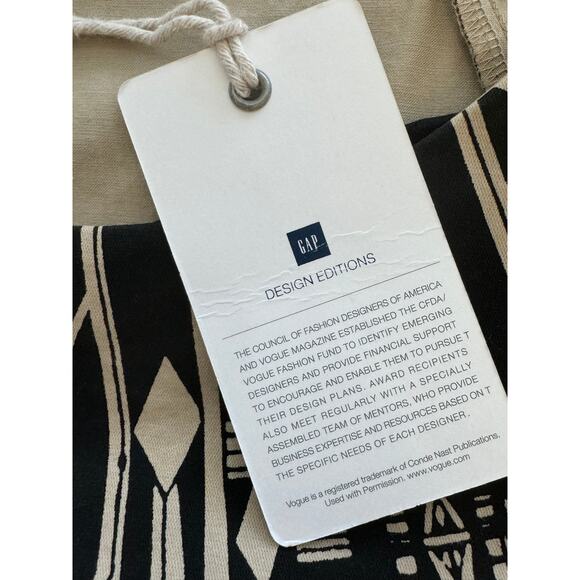 New ~ GAP ~ Vena Cava Printed Khaki Dress Size 8 - Picture 6 of 9